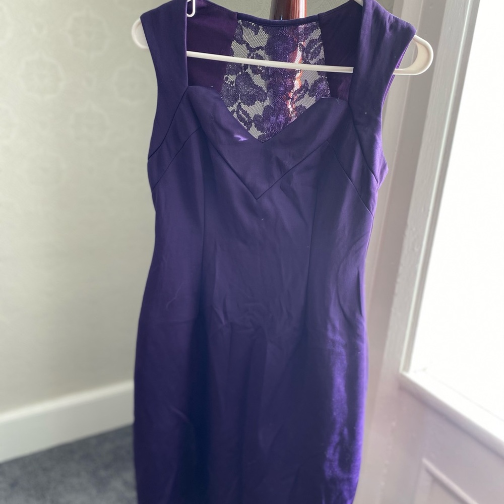 Lace back and silky fabric dress